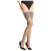 Falke Seidenglatt 15 Denier Stay Up - Carbon Gris