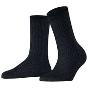 Falke Calcetines De Canalé Brillante - Negro