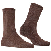 Calcetines Falke Shiny Rib - Marrón oscuro