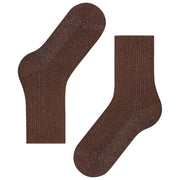 Calcetines Falke Shiny Rib - Marrón oscuro