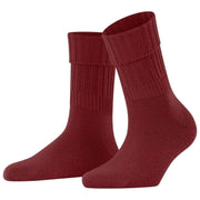 Calcetines Falke Striggings Rib Boot - Henna Red