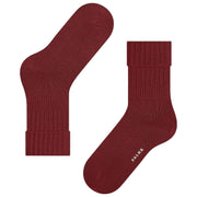 Calcetines Falke Striggings Rib Boot - Henna Red