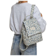 Mochila Moon Nude Spring Flap - Azul/Blanco/Verde