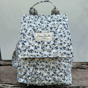 Mochila Moon Nude Spring Flap - Azul/Blanco/Verde