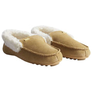 Hunter Pantuflas tipo mocasín con cuello de sherpa - Crema Natural