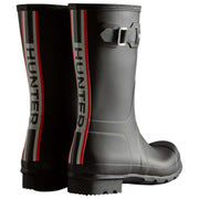 Botas de agua Hunter Original cortas con logo tricolor - Negro
