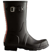 Botas de agua Hunter Original cortas con logo tricolor - Negro