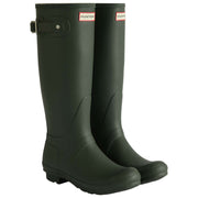 Botas de agua Hunter Original Tall con forro de tartán - Verde oliva oscuro