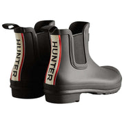 Botas Chelsea Hunter Original con logo tricolor - Negro