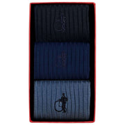 London Sock Company Simply Juego de 3 pares de cajas de calcetines - Azul