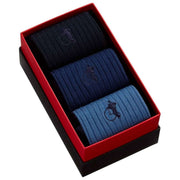 London Sock Company Simply Juego de 3 pares de cajas de calcetines - Azul