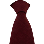 Michelsons of London Plain Wool Tie - Wine