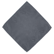 Michelsons of London Tonal Polyester Paisley Pocket Square and Tie Set - Grey