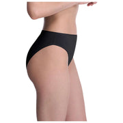 Natori Bliss Braguita De Corte Alto De Algodón Desnudo - Negro
