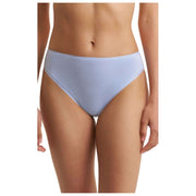 Natori Bliss Braguita de corte alto de algodón desnudo - Niebla azul