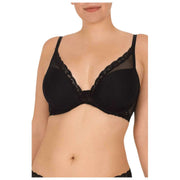 Sujetador tipo camiseta con escote pronunciado y plumas Natori - Negro