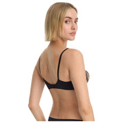 Sujetador balconette de encaje Entice Skarlett Blue - Negro/Nylon Tan