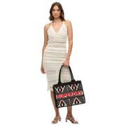 Superdry & Co Luxe Embroidered Tote Bag - Black/Red
