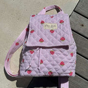 Mochila con solapa de fresa Moon Nude - Rosa/Rojo