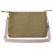 Bolso bandolera Roka Carnaby XL de lona reciclada - Marrón spray de mar