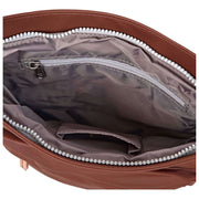 Bolso bandolera Roka Kennington mediano de nailon reciclado - Rocky Road Brown