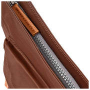 Bolso bandolera Roka Kennington mediano de nailon reciclado - Rocky Road Brown