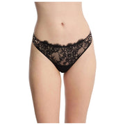 Tanga de encaje frontal Skarlett Blue Entice - Estampado de leopardo negro