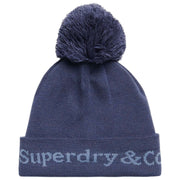 Superdry & Co Gorro de punto con logo Athletic Essentials - Mariner Navy