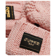 Superdry & Co Cable Knit Gloves - Pink Fleck