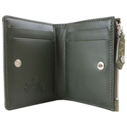 Vivienne Westwood Monedero con tarjetero y solapa delgada con efecto cocodrilo en relieve - Caqui