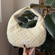 Bolso tipo aro Moon Nude Buttercup - Amarillo/Blanco