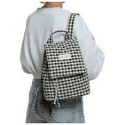Mochila clásica con solapa Moon Nude - Negro/Blanco