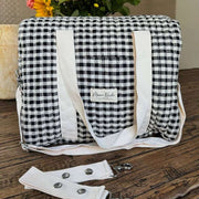 Bolsa de pañales clásica Moon Nude - Negro/Blanco