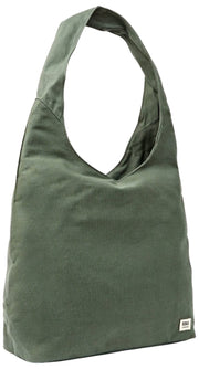 Bolso de hombro grande de lona de algodón Roka Hoxton - Verde Willow