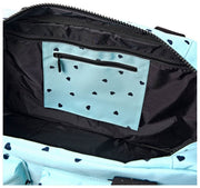 Bolso de viaje Roka Gatwick mediano de lona reciclada - Estampado de corazones Azul