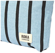 Roka Maida Vale Bolso mediano de lona de algodón - Rayas azules