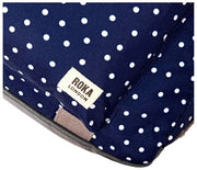 Bolso de viaje Roka Gatwick pequeño de lona reciclada - Lunares azul marino