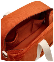 Bolso Bowling Hindbag Charlie - Terciopelo Ladrillo Naranja