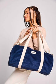 Bolso Hindbag Simon - Terciopelo Azul Marino