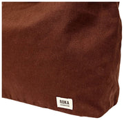 Bolso de hombro grande de lona de algodón Roka Hoxton - Lindt Brown