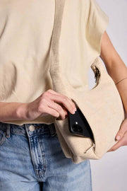 Hindbag Emile Bolso de hombro con múltiples bolsillos - Yute Beige