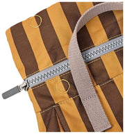 Mochila Roka Canfield B pequeña de lona reciclada - Rayas Marrón