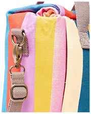Bolsa de almuerzo de lona de algodón Roka Hampstead - Rayas multicolores anchas