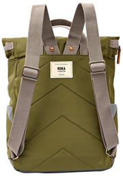 Mochila mediana Roka Canfield B de nailon reciclado - Verde cebollino
