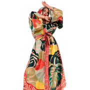 powder-exotic-leaves-kimono-gown---greenbeigeyellow-35503936