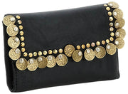 Monedero Campomaggi Felloniche Stud - Negro/Oro