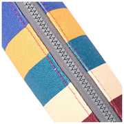 Bolso pequeño de lona de algodón Roka Tate - Rayas multicolores anchas