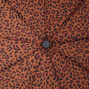 Paraguas Roka Waterloo de nailon reciclado - Mini Leopard Brown