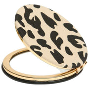 Espejo redondo con estampado animal de Alice Wheeler London - Leopardo claro/Negro