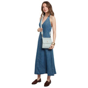 Bandolera Bloomsbury de Alice Wheeler London - Azul huevo de pato